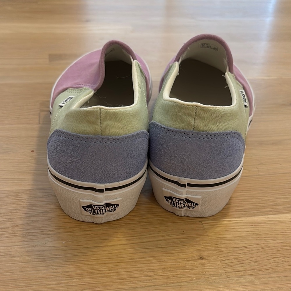 Vans Slip-On Shoes in Purple and Green - Picture 4 of 8